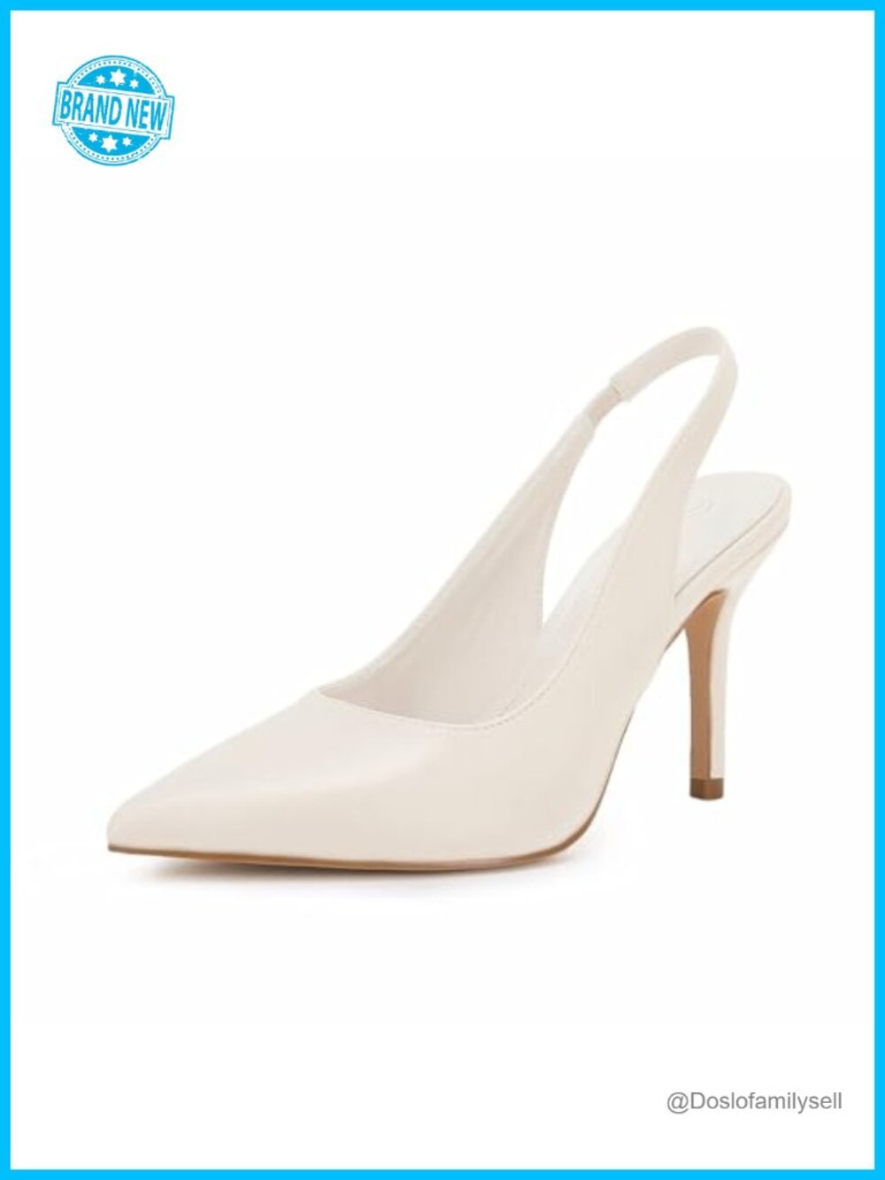 Women's Pointed Toe Slingback High Heels Slip On Stiletto Pumps